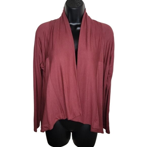 Athleta Maple Red Nirvana Wear Two Ways Wrap Cardigan Xs - Picture 2 of 6